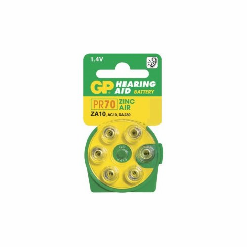 Pack of 6 Zinc Air 10 Hearing Aid Batteries