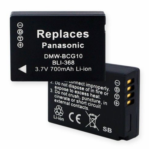 Panasonic LUMIX DMC TZ7 battery, 700mAh