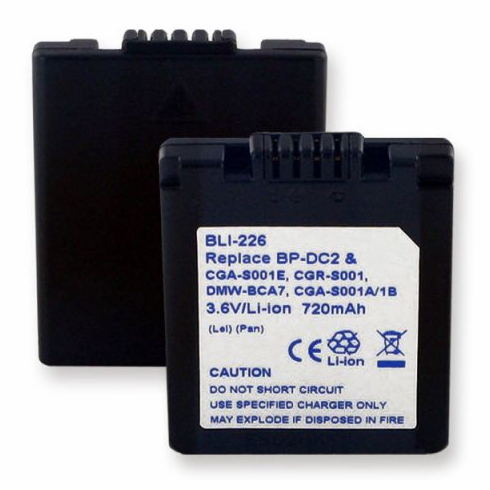 Panasonic LUMIX DMCF1 battery, 720mAh