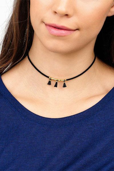 Gorjana Miller Black Tassel Choker