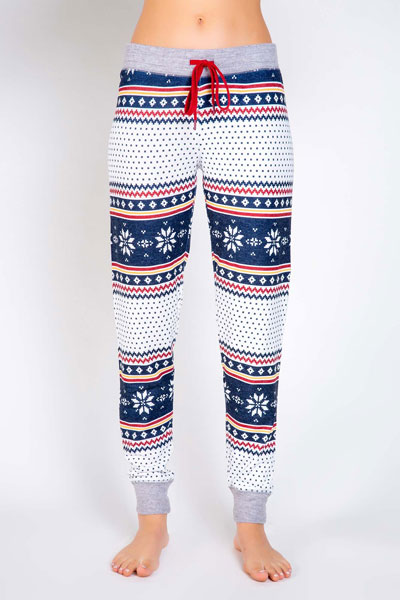 PJ Salvage Cable Crew Lounge Banded Pant - Ivory