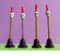 Set of 4 Skull Torches