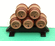 Small Wine Casks on Rack