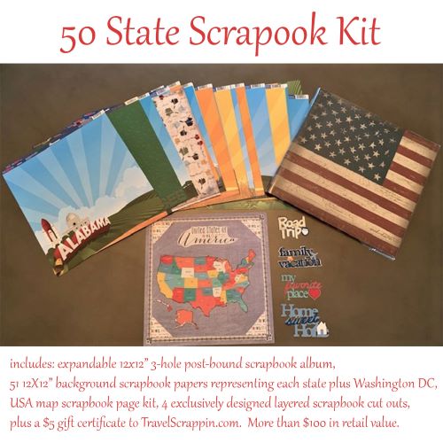 50 States Scrapbook Album Kit