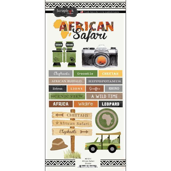 African Safari Scrapbook Stickers
