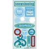 Snowshoeing Scrapbook Stickers