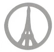 Eiffel Tower Peace Sign Cut Out