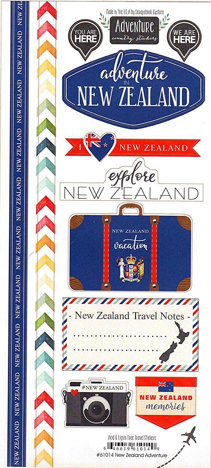 New Zealand Adventure Scrapbook Stickers