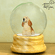 American Cocker Spaniel Snowglobe / Red Heart Glitterglobe