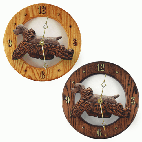 American Cocker Spaniel Wall Clock-Brown