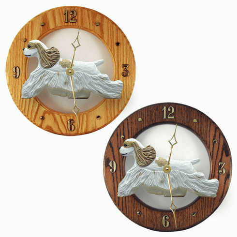 American Cocker Spaniel Wall Clock-Brown Parti