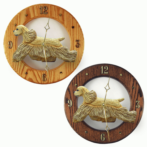 American Cocker Spaniel Wall Clock-Buff