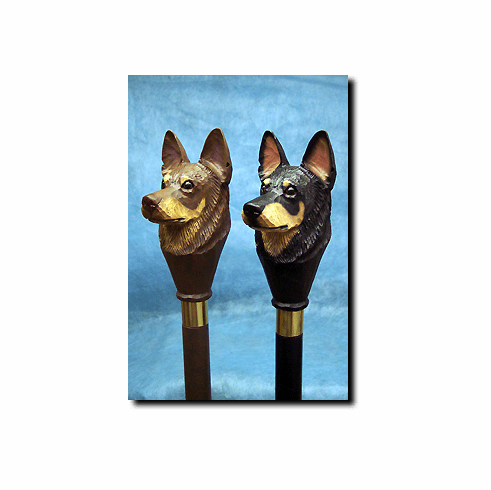 Australian Kelpie Dog Hiking Staff (for Peter)