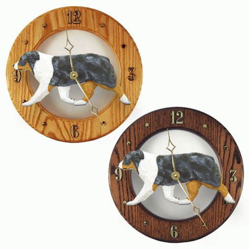 Australian Shepherd Wall Clock-Blue Merle