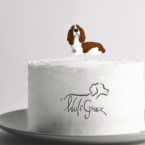 Basset Hound Cake Topper