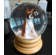 Boxer Dog Cropped Ears Snowglobe / Red Heart Glitterglobe
