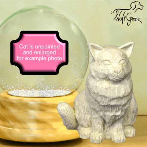 Long Hair Cat Snowglobe / Glitterglobe