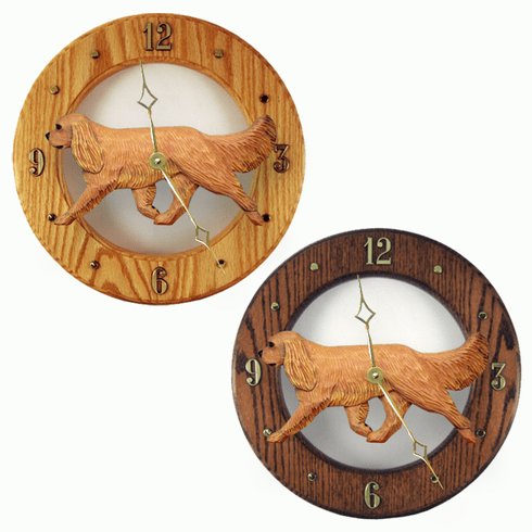 Cavalier King Charles Spaniel Wall Clock-Ruby