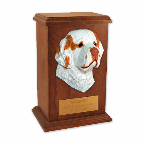 Clumber Spaniel Memorial Urn