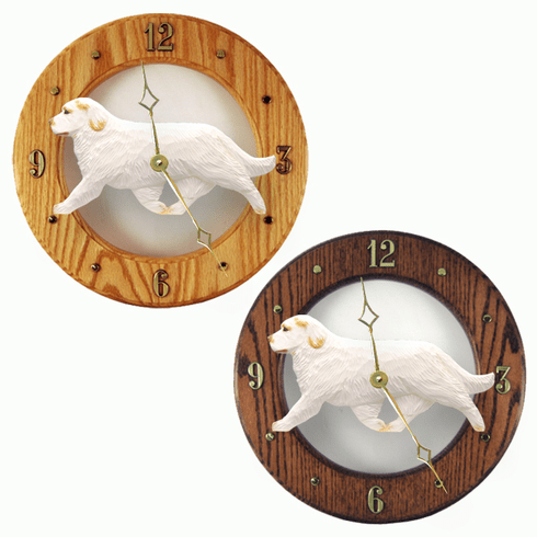 Clumber Spaniel Wall Clock-Orange
