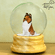 Collie Snowglobe / Red Heart Glitterglobe