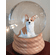 Corgi Snowglobe / Red Heart Glitterglobe