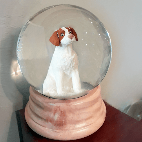 Custom Brittany Spaniel Snowglobe