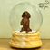 Dachshund Long Coat Snowglobe / Red Heart Glitterglobe