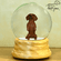 Dachshund Smooth Coat Snowglobe / Red Heart Glitterglobe