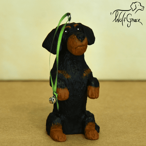 Dachshund Wirehair 3-Dimenional Christmas Ornament