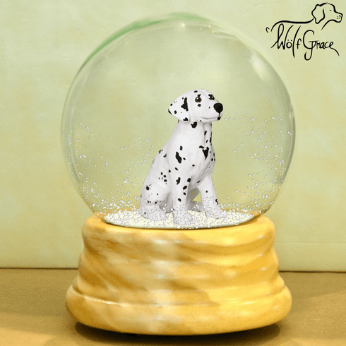 Dalmatian Snowglobe / Red Heart Glitterglobe