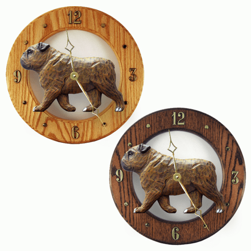 English Bulldog Wall Clock-Brindle
