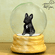French Bulldog Snowglobe / Red Heart Glitterglobe