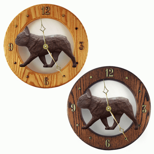 French Bulldog Wall Clock-Black Brindle