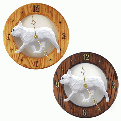 French Bulldog Wall Clock-White