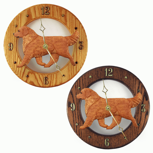 Golden Retriever Wall Clock-Dark
