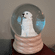 Great Pyrenees Snowglobe / Red Heart Glitterglobe