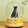 Greyhound Snowglobe / Red Heart Glitterglobe