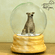 Greyhound Snowglobe / Red Heart Glitterglobe