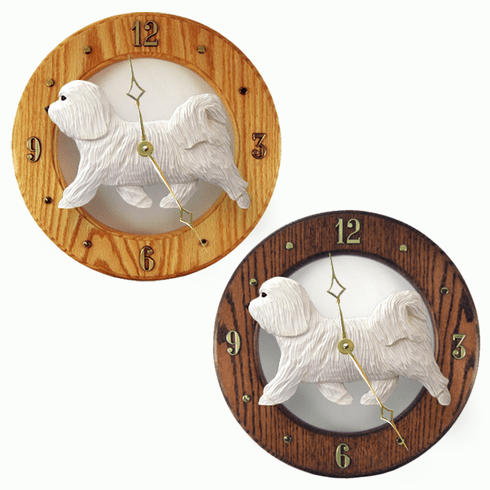 Havanese Wall Clock-White