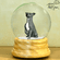 Italian Greyhound Snowglobe / Red Heart Glitterglobe