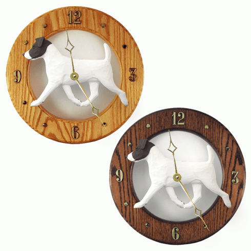 Jack Russell Terrier Wall Clock-Black-White