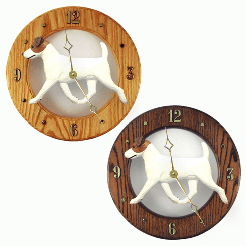 Jack Russell Terrier Wall Clock-Brown-White