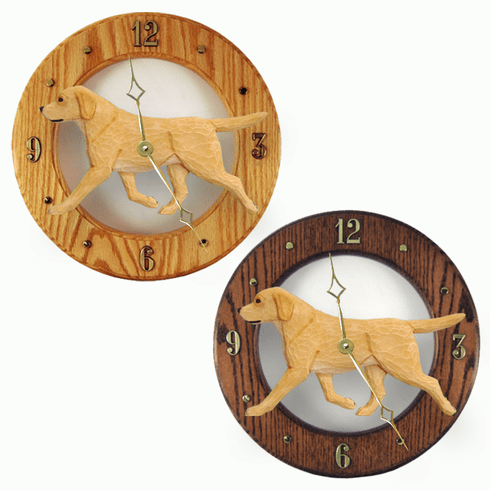 Labrador Retriever Wall Clock-Yellow