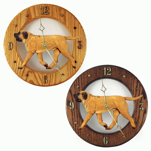 Mastiff Wall Clock-Apricot