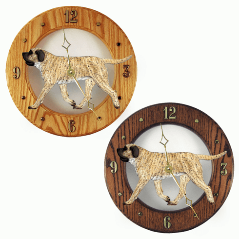 Mastiff Wall Clock-Fawn Brindle