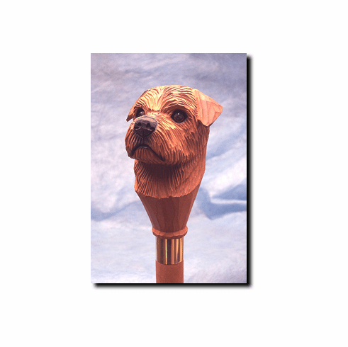 Norfolk Terrier Walking Stick, Hiking Staff