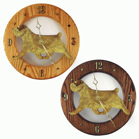 Norfolk Terrier Wall Clock-Grizzle