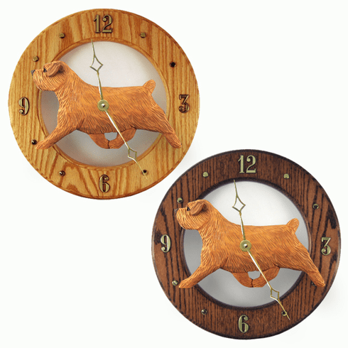 Norfolk Terrier Wall Clock-Red