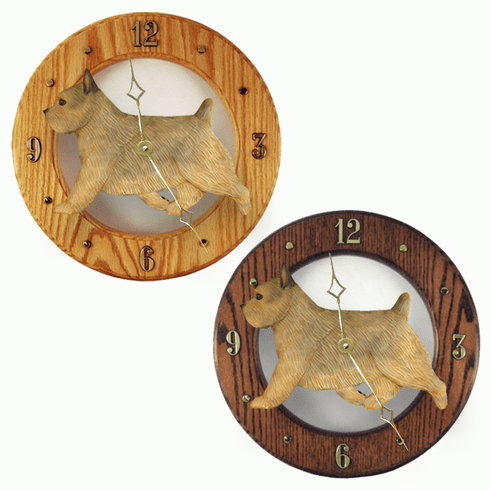 Norwich Terrier Wall Clock-Grizzle